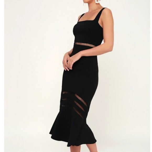 Finders Sangria Black Midi Dress Size Small - Picture 3 of 7